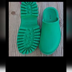 Bright Green Slide Sandals